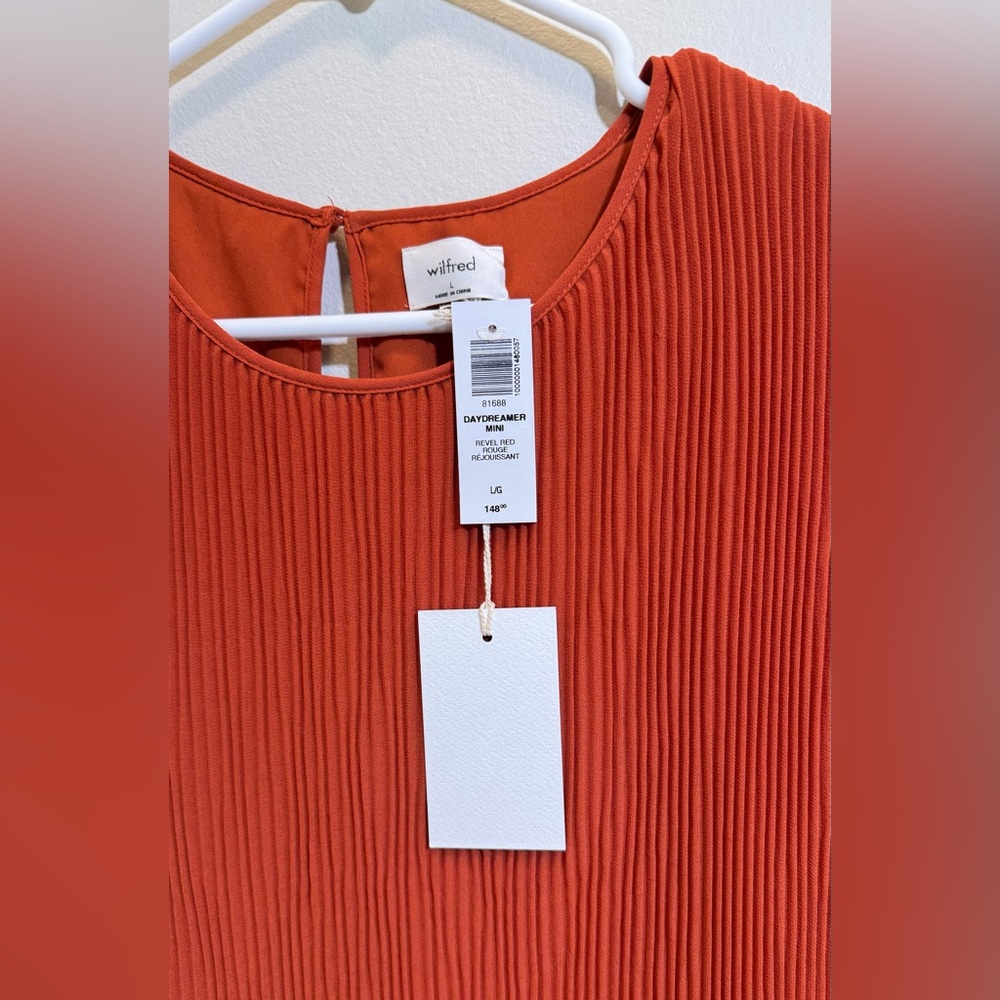 Aritzia | Wilfred Daydreamer Orange Mini Dress | Size: L - Picture 5 of 6